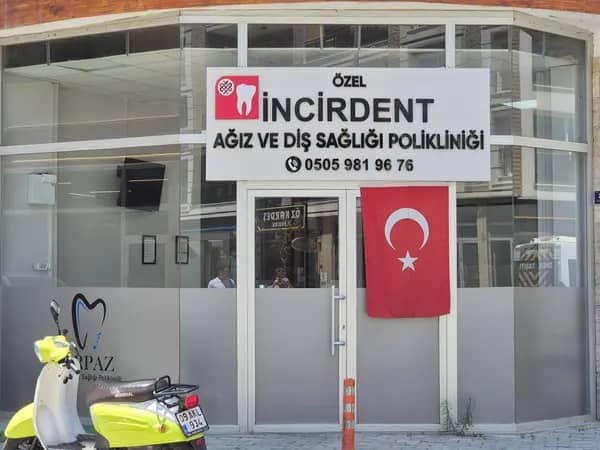 İncirDent kliniği giriş ve tabela